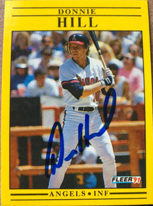 Donnie Hill Autographed 1991 Fleer #316