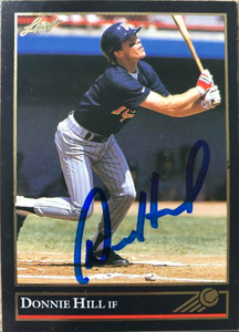 SOLD 87191 Donnie Hill Autographed 1992 Leaf Black Gold #498