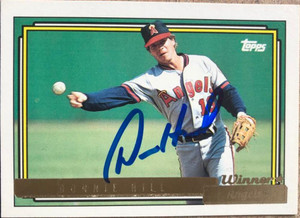 SOLD 87196 Donnie Hill Autographed 1992 Topps Gold Winner #731