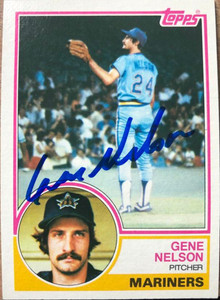 Gene Nelson Autographed 1983 Topps #106 Seattle Mariners Card