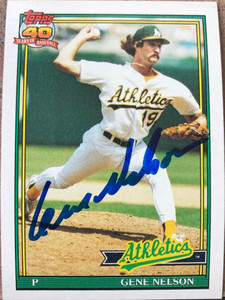 SOLD 87326 Gene Nelson Autographed 1991 Topps #316