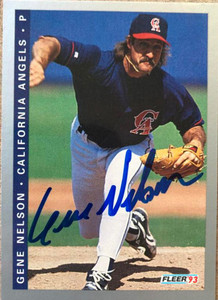 Gene Nelson Autographed 1993 Fleer Final Edition #F-186 California Angels Card