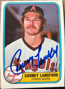 Carney Lansford Autographed 1981 Fleer #270 California Angels Card