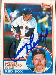 Carney Lansford Autographed 1983 Topps #523