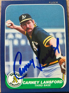 Carney Lansford Autographed 1986 Fleer #426
