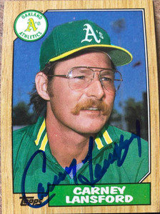 Carney Lansford Autographed 1987 Topps #678