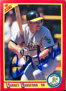 1988 Fleer #285 CARNEY LANSFORD Oakland Athletics