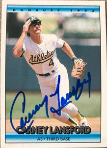 Carney Lansford Autographed 1991 Upper Deck #194 - Under the Radar