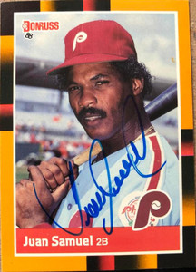 Juan Samuel Autographed 1988 Donruss Baseball's Best #215
