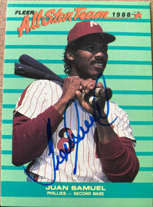 Juan Samuel - Philadelphia Phillies (MLB Baseball Card) 1987 Leaf