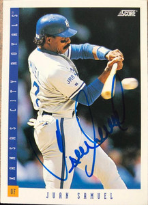 Juan Samuel Autographed 1993 Score #611