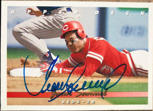 Juan Samuel Autographed 1993 Upper Deck #527 Cincinnati Reds Card