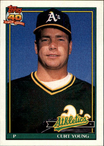 1991 Topps #473 Curt Young VG Oakland Athletics 