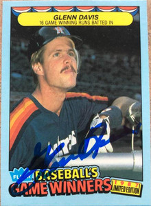 Glenn Davis Autographed 1987 Fleer Game Winners #12