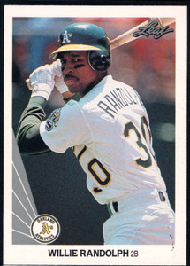 1990 Leaf #345 Willie Randolph VG Oakland Athletics 