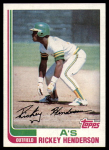 1982 Topps #610 Rickey Henderson VG Oakland Athletics 