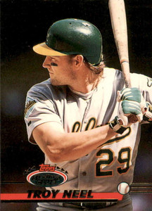 1993 Stadium Club #429 Troy Neel VG Oakland Athletics 
