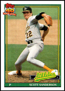 1991 Topps #728 Scott Sanderson VG Oakland Athletics 