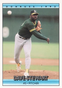 1992 Donruss #225 Dave Stewart VG Oakland Athletics 