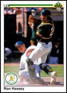 1990 Upper Deck #195 Ron Hassey VG Oakland Athletics 