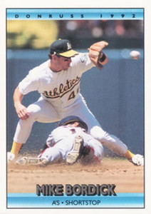 1992 Donruss #505 Mike Bordick VG Oakland Athletics 