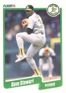 1990 Fleer #21 Dave Stewart VG Oakland Athletics 