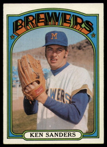 1972 Topps #391 Ken Sanders VG Milwaukee Brewers 