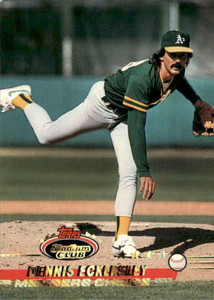1993 Stadium Club #291 Dennis Eckersley MC VG Oakland Athletics 