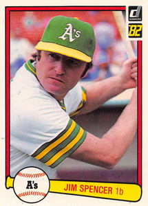 1982 Donruss #265 Jim Spencer VG Oakland Athletics 
