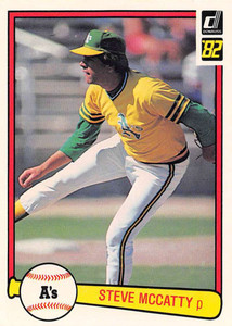 1982 Donruss #35 Steve McCatty VG Oakland Athletics 