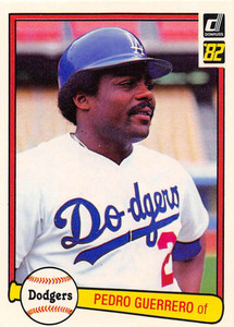 1982 Donruss #136 Pedro Guerrero VG Los Angeles Dodgers 
