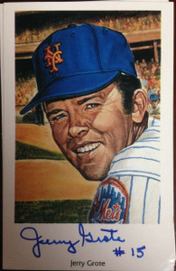 SOLD 2416 Jerry Grote Autographed 1994 Capitol Cards 69 Mets Postcard SOLD 2416 Jerry Grote Autographed 1994 Capitol Cards 69 Mets Postcard