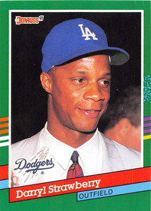 1991 Donruss #696 Darryl Strawberry VG Los Angeles Dodgers 