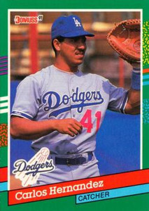 1991 Donruss #711 Carlos Hernandez VG Los Angeles Dodgers 