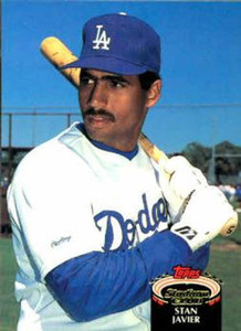 1992 Stadium Club #187 Stan Javier VG Los Angeles Dodgers 