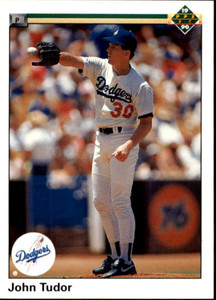 John Tudor autographed baseball card (Los Angeles Dodgers) 1989 Upper Deck # 66