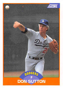 1989 Score #400 Don Sutton VG Los Angeles Dodgers 