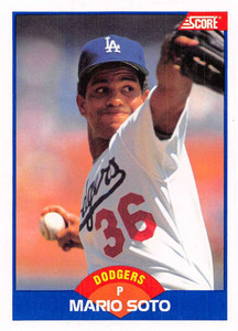 1989 Score #588 Mario Soto VG Los Angeles Dodgers 