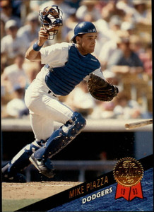 1993 Leaf #35 Mike Piazza VG Los Angeles Dodgers 