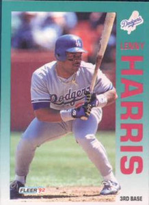 1992 Fleer #458 Lenny Harris VG Los Angeles Dodgers 