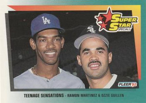 1992 Fleer #706 Ramon Martinez/Ozzie Guillen Teenage Sensations VG Los Angeles Dodgers/Chicago White Sox 
