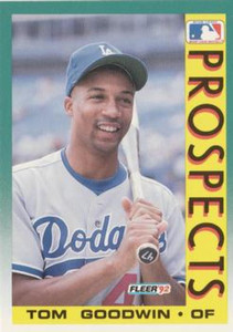 1992 Fleer #652 Tom Goodwin UER MLP VG Los Angeles Dodgers 