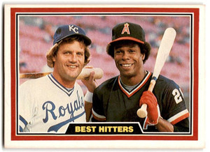 1981 Donruss #537 Best Hitters George Brett/Rod Carew NM-MT Kansas City Royals/California Angels 