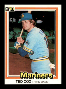 1981 Donruss #283 Ted Cox NM-MT Seattle Mariners 