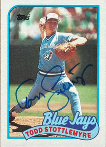 Todd Stottlemyre Autographed 1989 Topps #722 Toronto Blue Jays Card 