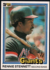SOLD 90481 1981 Donruss #72a Rennie Stennett NM-MT San Francisco Giants 
