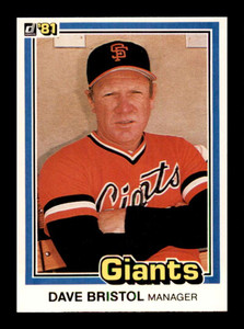 1981 Donruss #436 Dave Bristol MG NM-MT San Francisco Giants 