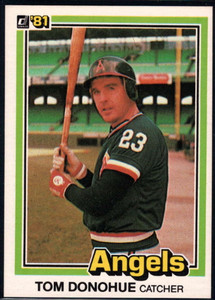 SOLD 90457 1981 Donruss #51a Tom Donohue ERR NM-MT RC Rookie California Angels 