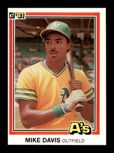 1981 Donruss #470 Mike Davis NM-MT RC Rookie Oakland Athletics 