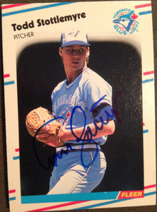 Todd Stottlemyre Autographed 1988 Fleer Update # U-66